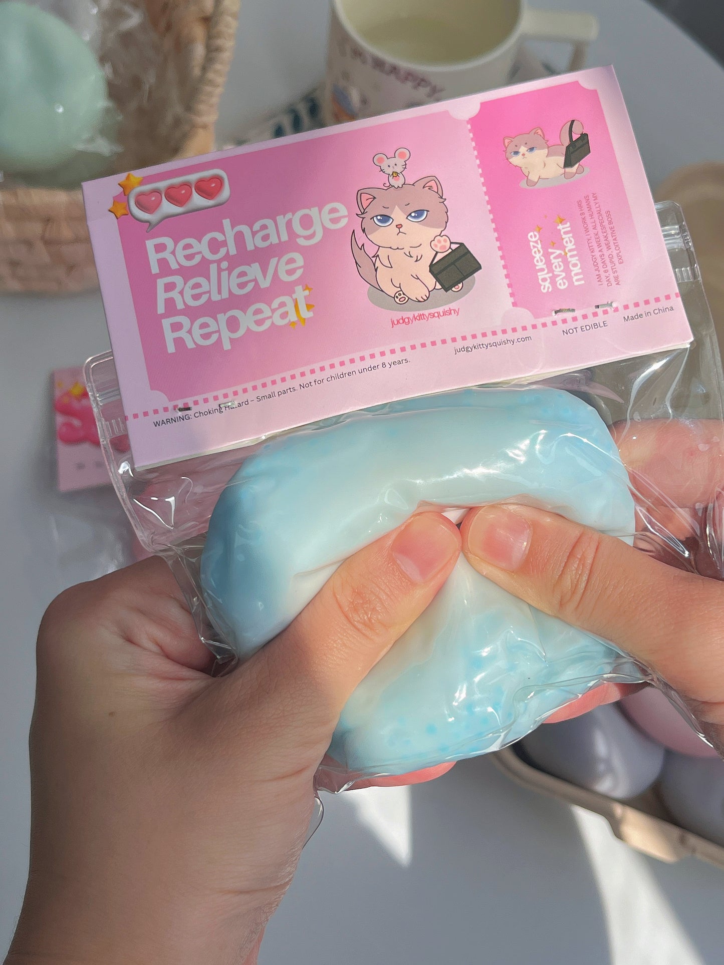 Milk Skin Stress Ball with Beads – TikTok Viral Toy