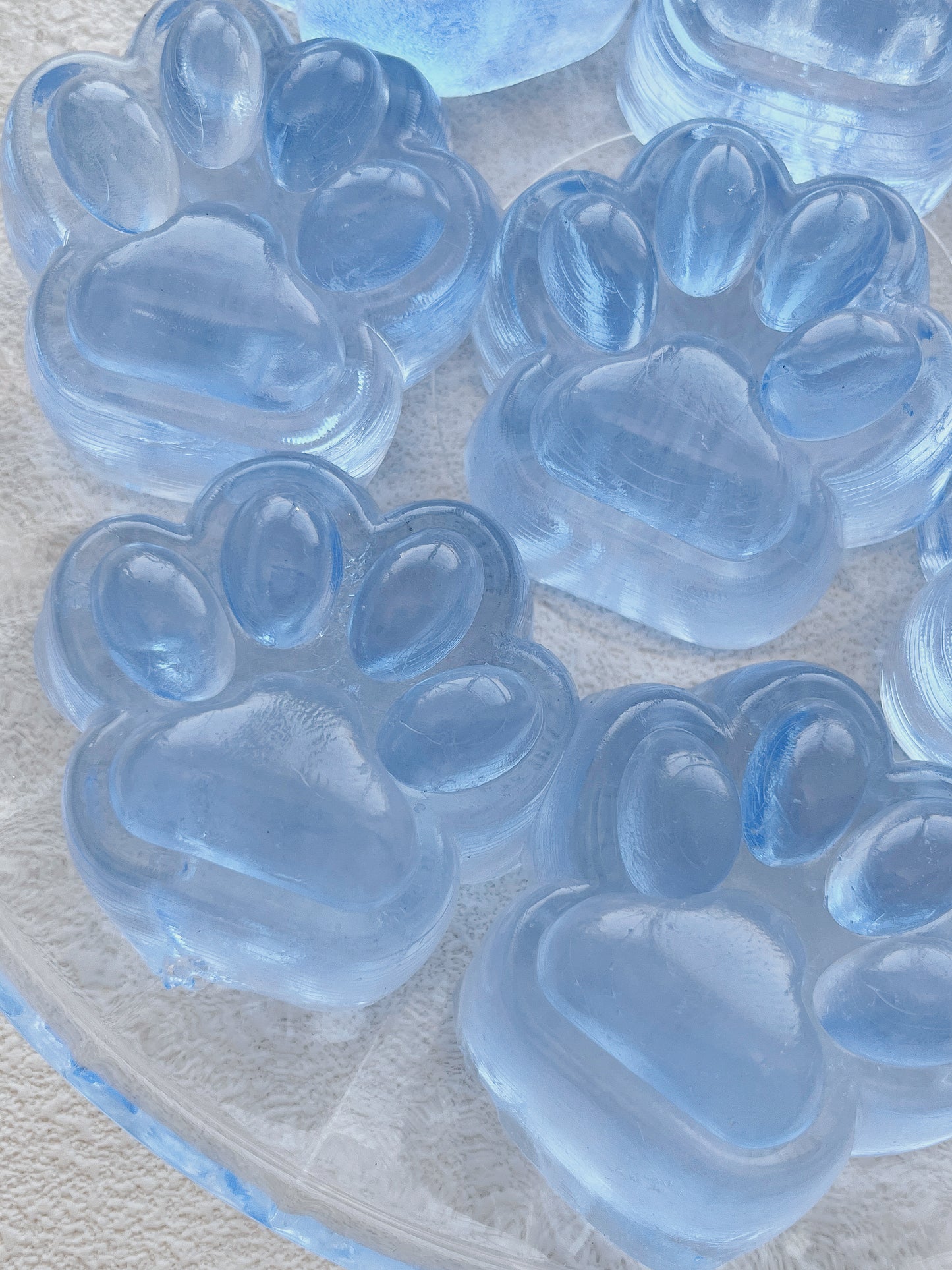 Super Sticky Crystal Clear Cat Paw Squishy