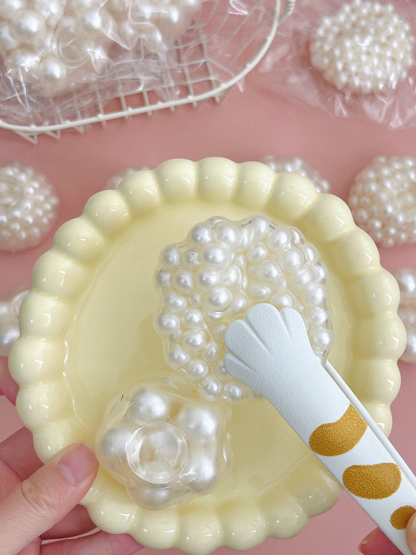 Handcrafted Pearl Stress Ball - Soft, Stylish, and Perfect for Relaxation