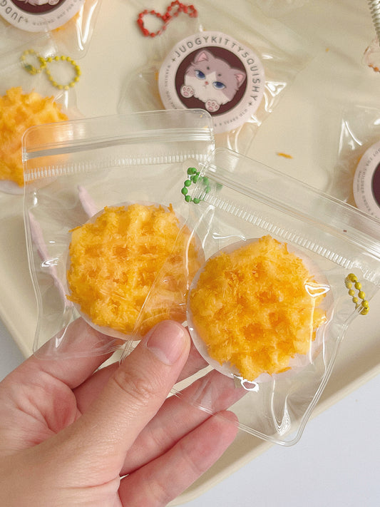 Realistic Waffle Squishy Toy - Stress Relief Prank Gift for Food Lovers