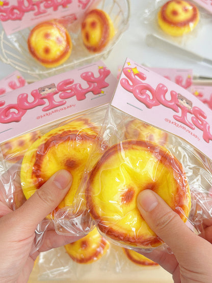 Egg Tart Slow Rise Squishy Toy for Stress Relief - With Tasty Scents