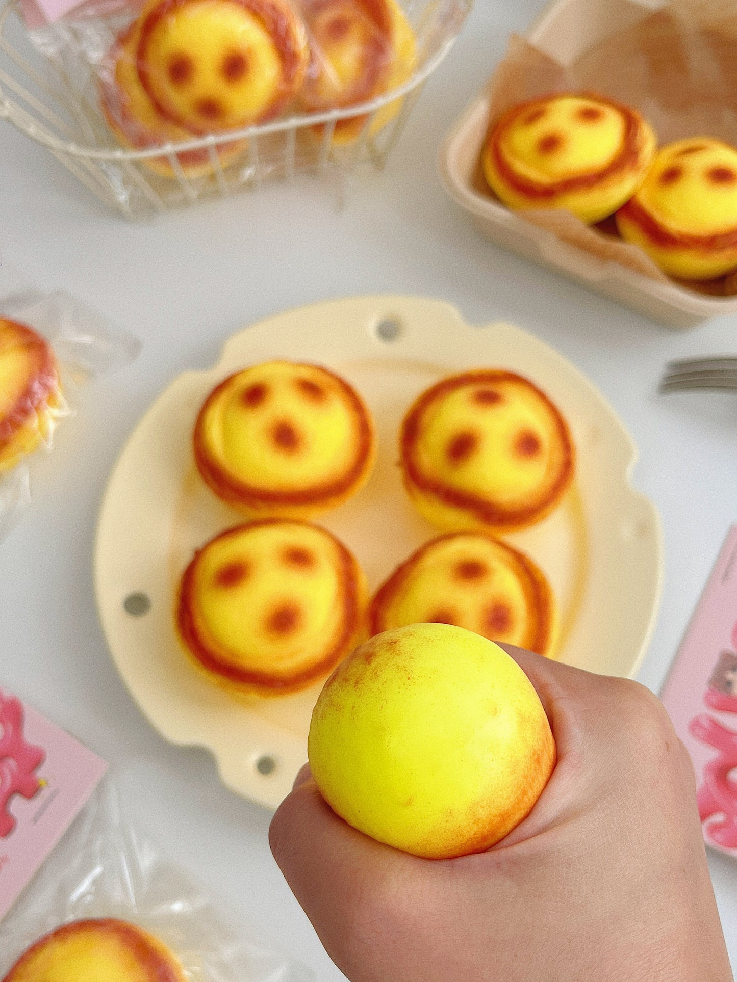 Egg Tart Slow Rise Squishy Toy for Stress Relief - With Tasty Scents