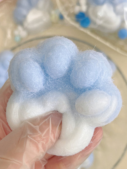 Fluffy Cat Paw Squishy - Soft and Comforting Stress Relief