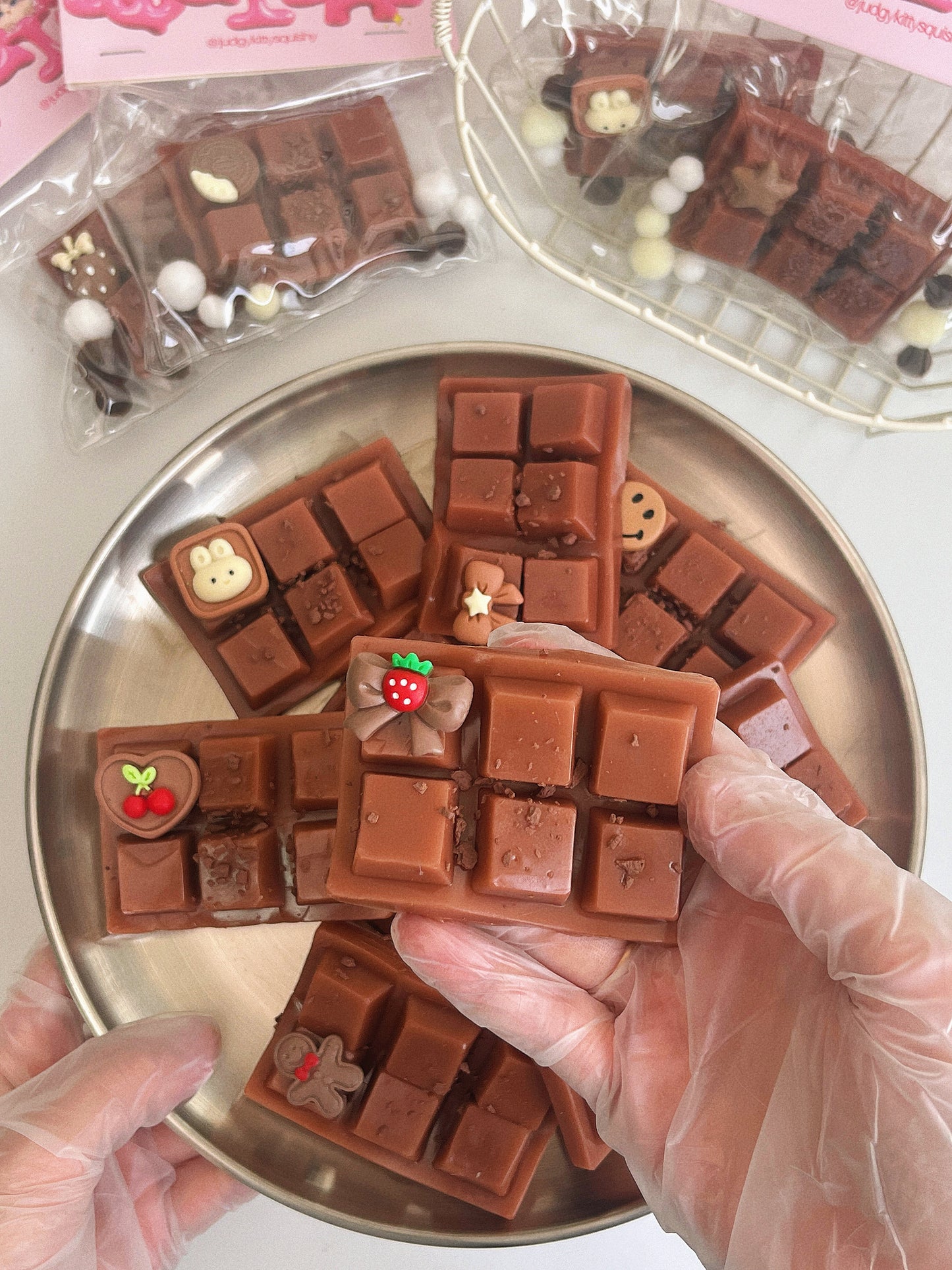 Chocolate Fidget Toy with Charms -with Tasty Scents