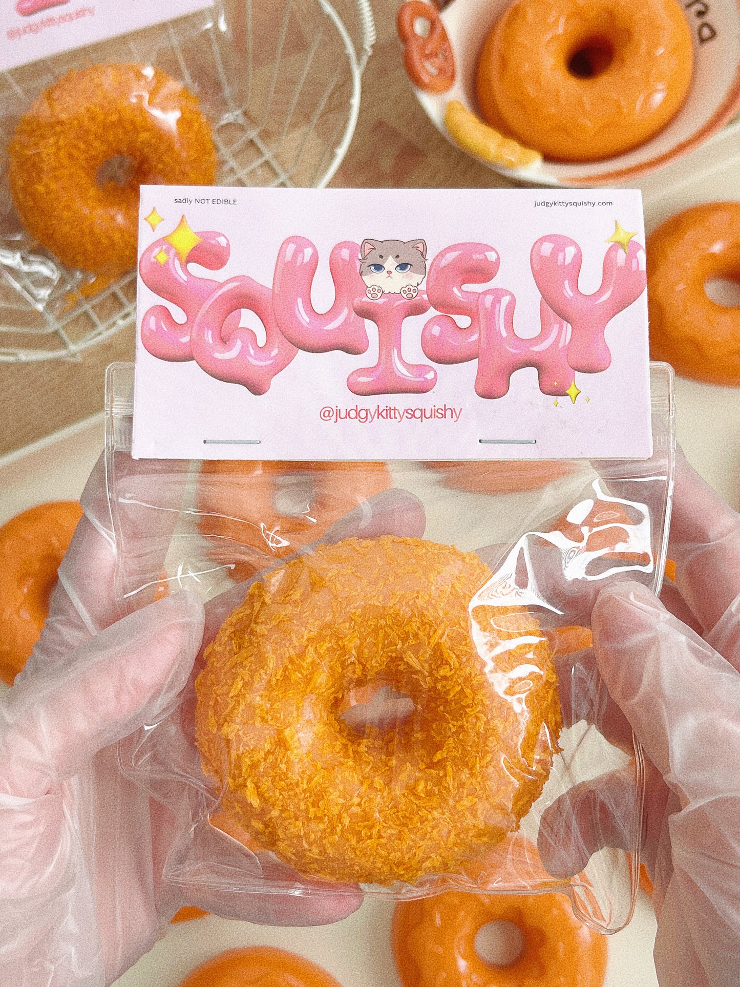 Judgy Kitty Donut Squishy – Sweet Relief for Everyday Stress