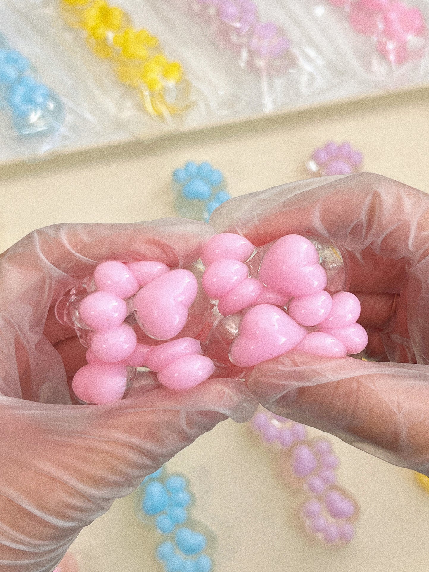 Four-Link Jelly Cat Paw Squishy Toy