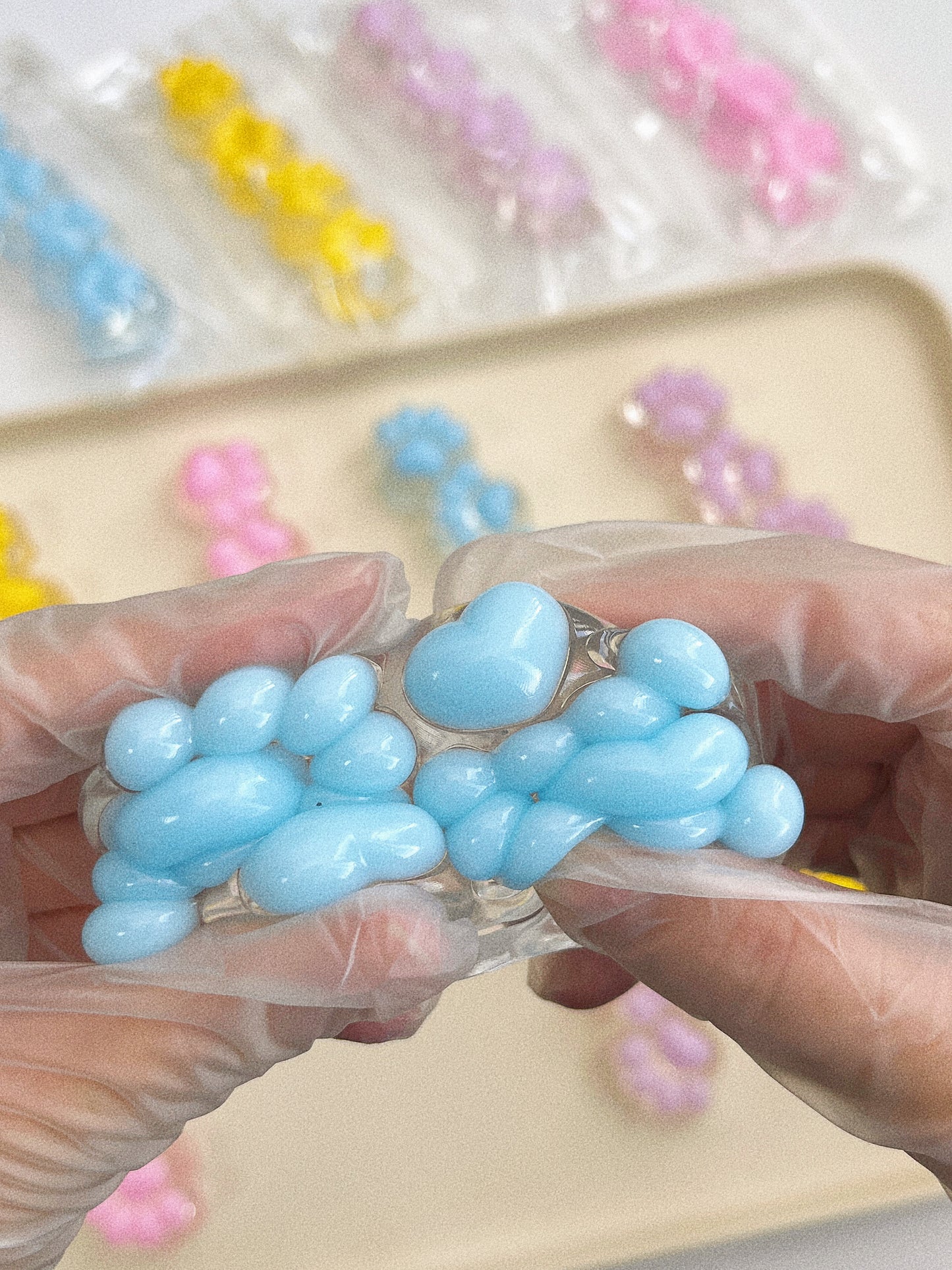 Four-Link Jelly Cat Paw Squishy Toy