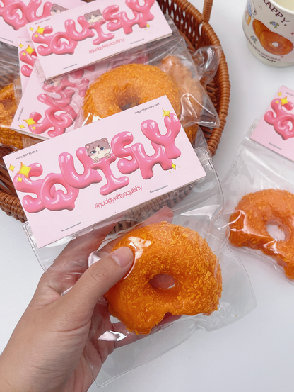 Judgy Kitty Bite-Sized Donut Squishy Toy - Stress Relief with a Dash of Sass