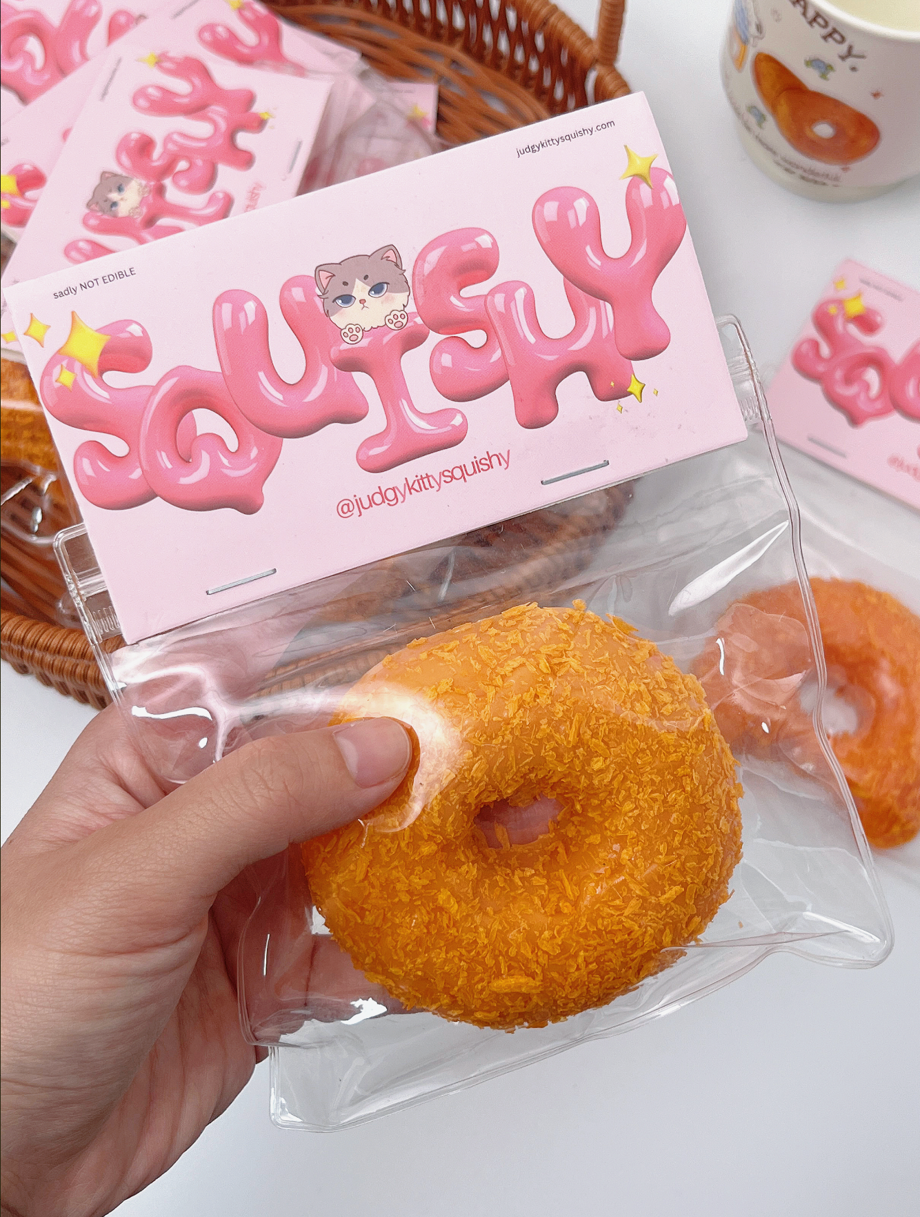 Judgy Kitty Donut Squishy – Sweet Relief for Everyday Stress